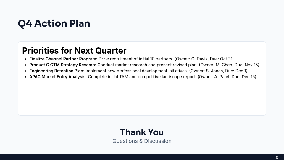 QBR Sales Leader: Revenue & Growth Review